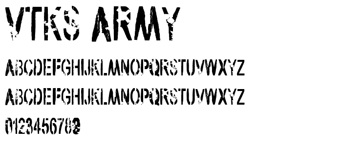 vtks army font